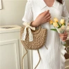 New Bohemian-style hand-held straw bag for cross-border women's bags in spring and summer, a forest-themed artistic and fashionable crossbody bag with a girlish heart full image